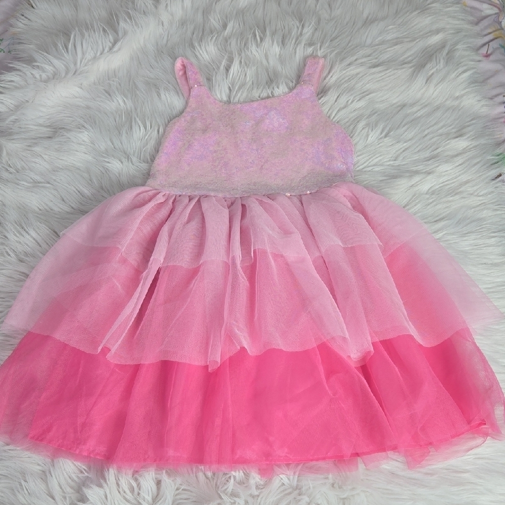 Pink Sequins Dress L 10/12